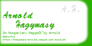 arnold hagymasy business card